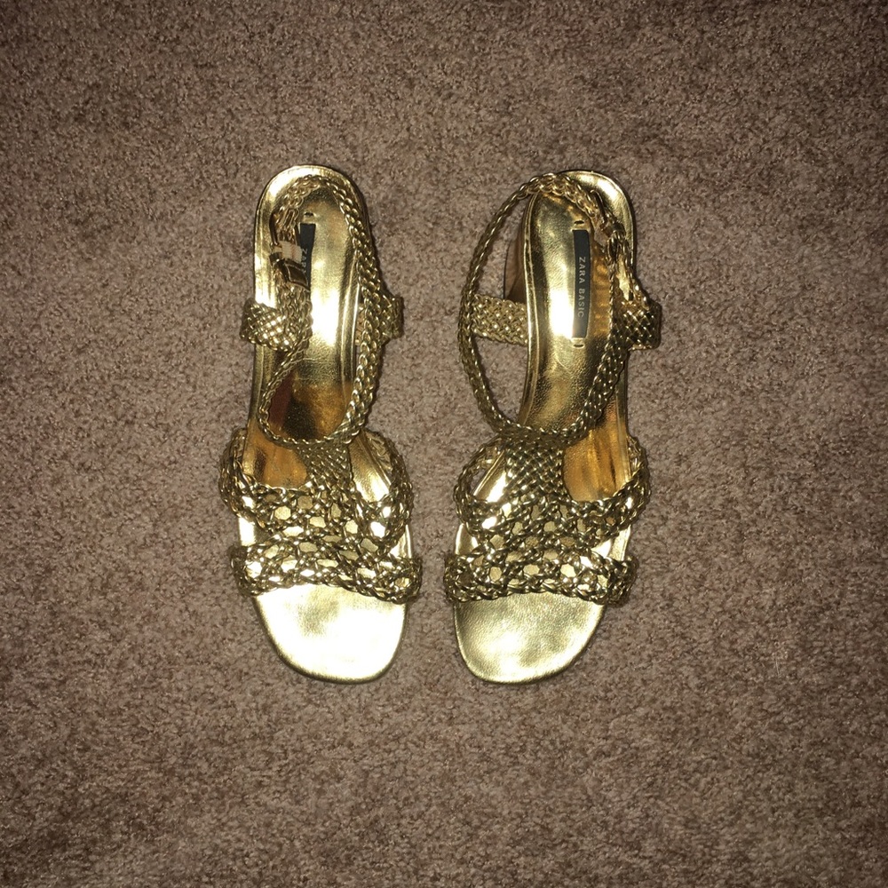 Gold Zara Sandals